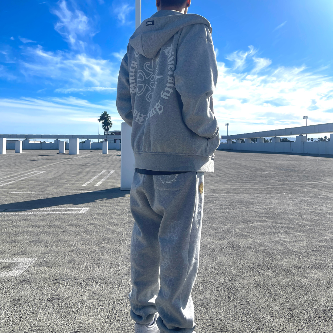 Grey Velvet Interior Sweats