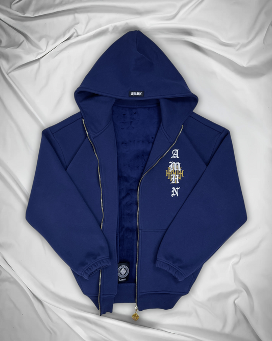 Royal Navy Blue Velvet Interior AMHN Jacket