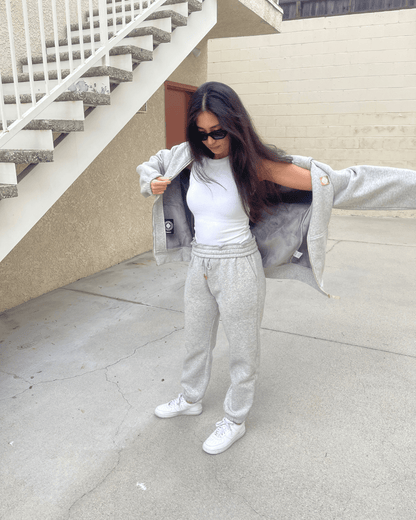 Grey Velvet Interior Sweats